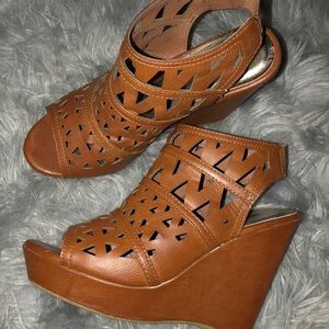Cognac Madden Girl Wedges